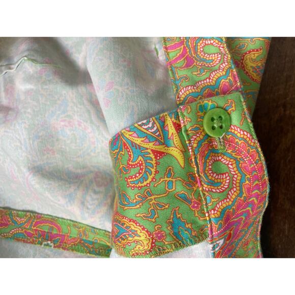 Lauren Ralph Lauren Women's Paisley Pants Size 12 Trousers Bright Spring Easter - Picture 7 of 16